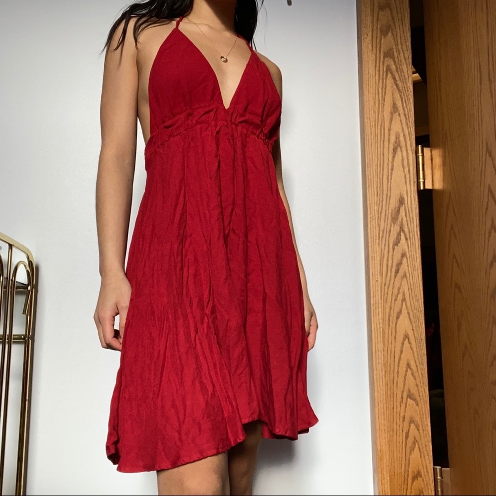 Red Halter Dress